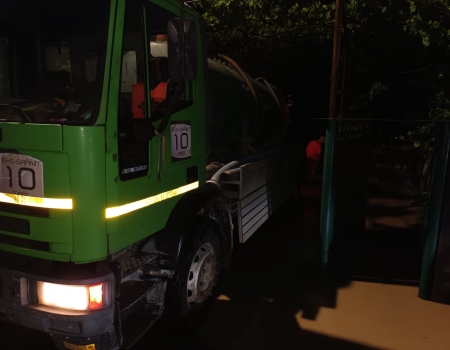Actiuni de vidanjare in zonele afectate