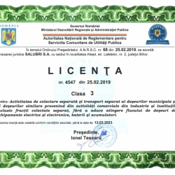 LICENȚĂ SALUBRIZARE
